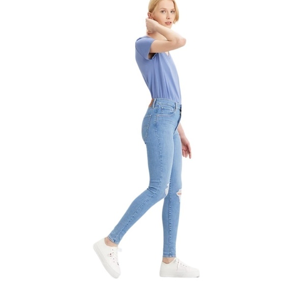 NWT Levi’s Mile High Super Skinny High Waist High Rise Distressed Jeans Size 26 - Picture 2 of 14